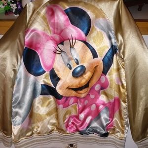 1990's Disney exclusive gold Minnie Bomber style jacket
